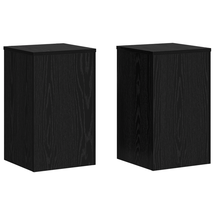 Supporti per Piante 2 pz Rovere Nero 30x30x50 cm Legno ingegnerizzato