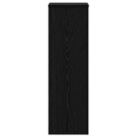 Portapiante 2 pezzi in rovere nero 25x25x80 cm in legno ingegnerizzato