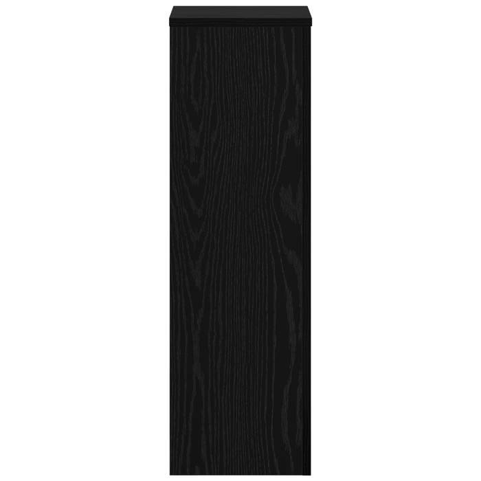 Portapiante 2 pezzi in rovere nero 25x25x80 cm in legno ingegnerizzato