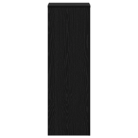 Supporto per piante in rovere nero 33x33x100 cm in legno ingegnerizzato