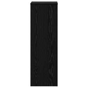 Supporto per piante in rovere nero 33x33x100 cm in legno ingegnerizzato