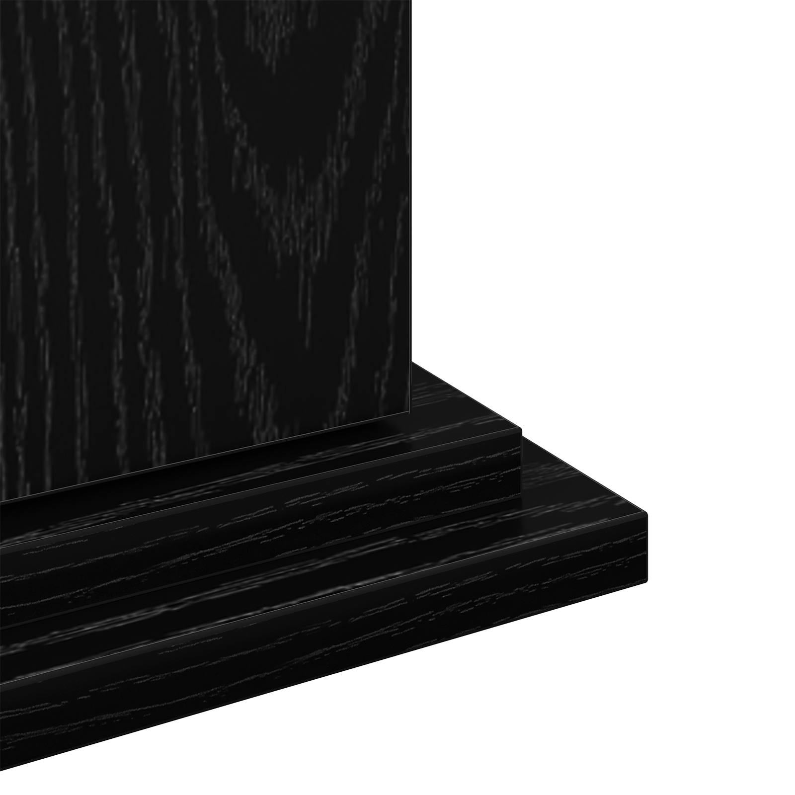 Supporto per Esposizione con Stoccaggio Rovere Nero 31x30x90 cm Legno Ingenerato