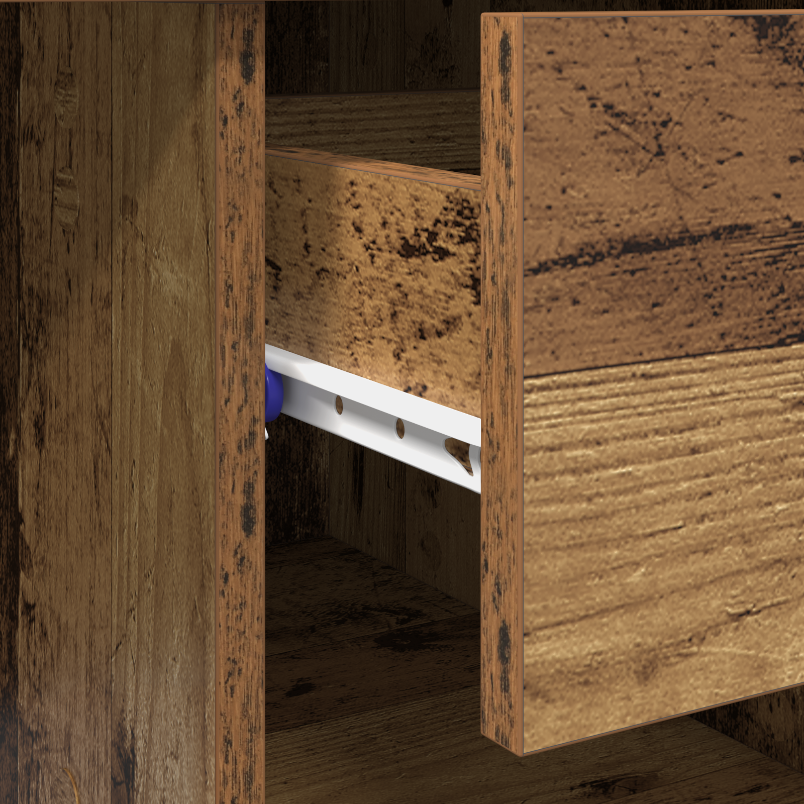 Scrivania con stoccaggio Legno Antico 90x49.5x75 cm Legno ingegnerizzato