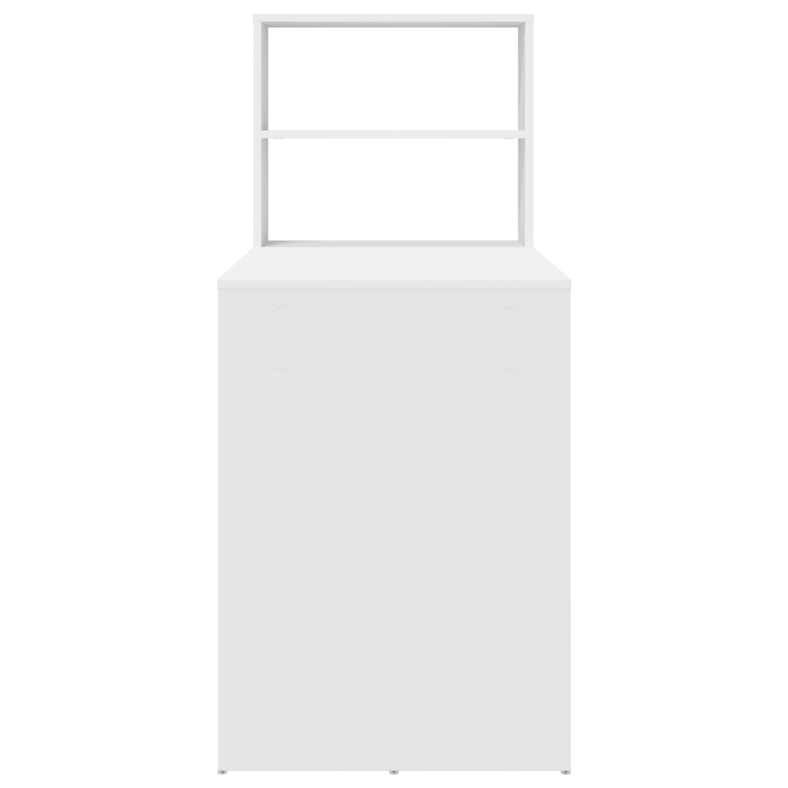 Scrivania Bianca con Ripiani 113x54x120 cm Legno ingegnerizzato