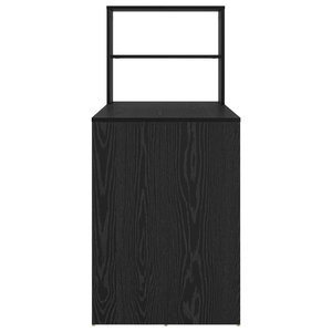 Scrivania con Stoccaggio Rovere Nero 113x54x120 cm Legno Ingegnerizzato