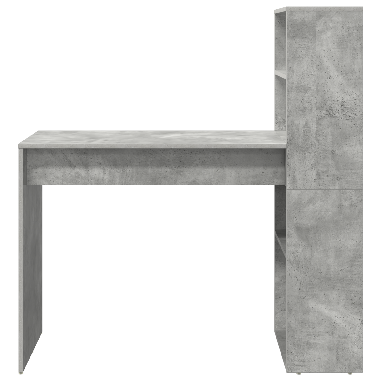 Scrivania con stoccaggio grigio cemento 113x54x120 cm legno ingegnerizzato