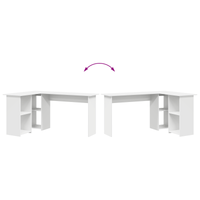 Scrivania Computer Bianco Bianco Legno ingegnerizzato Media