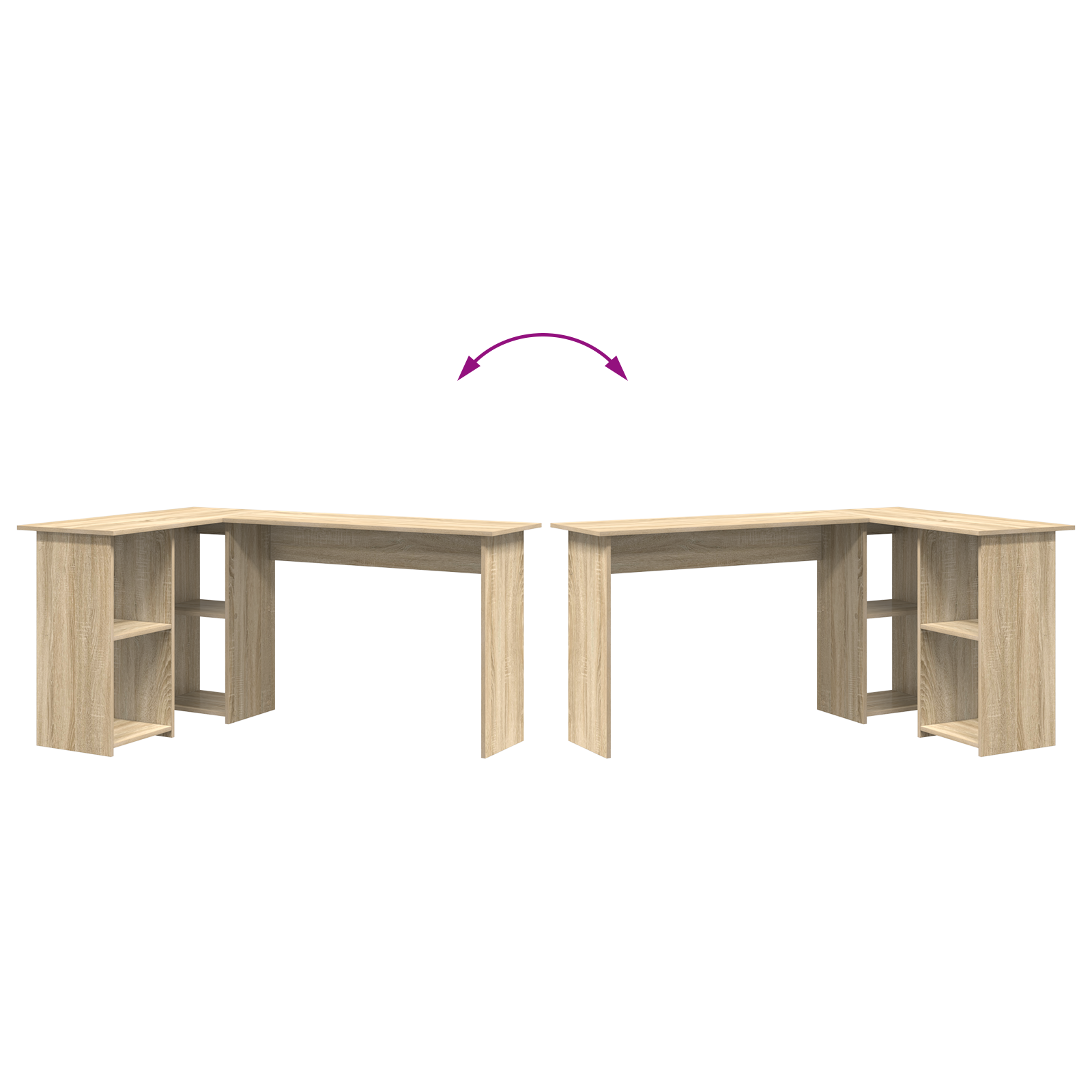 Scrivania computer in rovere di Sonoma rovere di Sonoma Truciolare