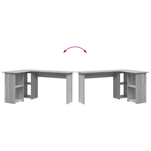 Scrivania Grigia Grigia Sonoma MDF Media Magazzino Scrivania