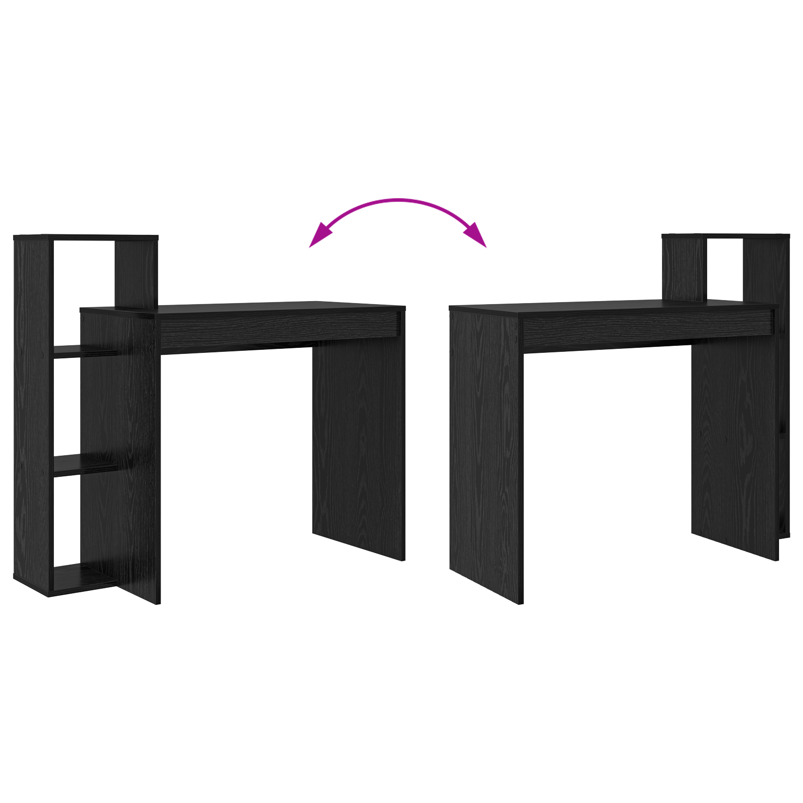 Scrivania Computer Rovere Nero