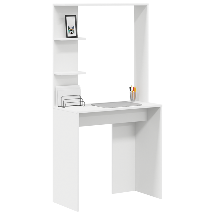 Scrivania Bianca Bianco Legno ingegnerizzato Media