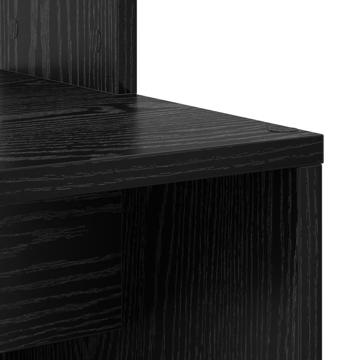 Scrivania nera in rovere Rovere nero Legno massello, MDF Compattta