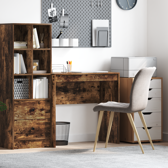 Scrivania Rovere affumicato Legno ingegnerizzato Compatta