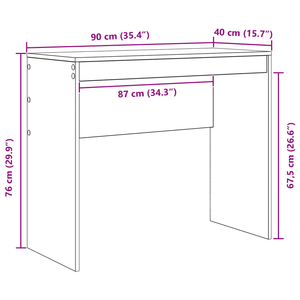 Scrivania minimalista Bianca Legno ingegnerizzato Media Minimalistica