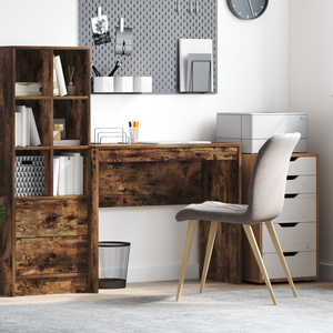 Scrivania da Scrittura Rovere Affumicato Legno Ingengerizzato