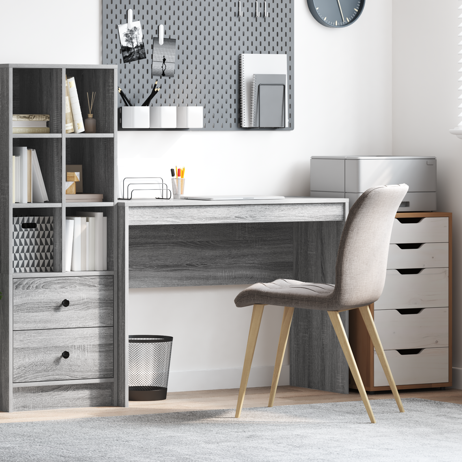 Scrivania per Computer Grigio sonoma MDF 100 x 40 x 76 cm