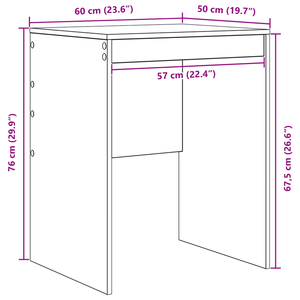 Scrivania Bianca Legno ingegnerizzato 60 x 50 x 76 cm Durevole