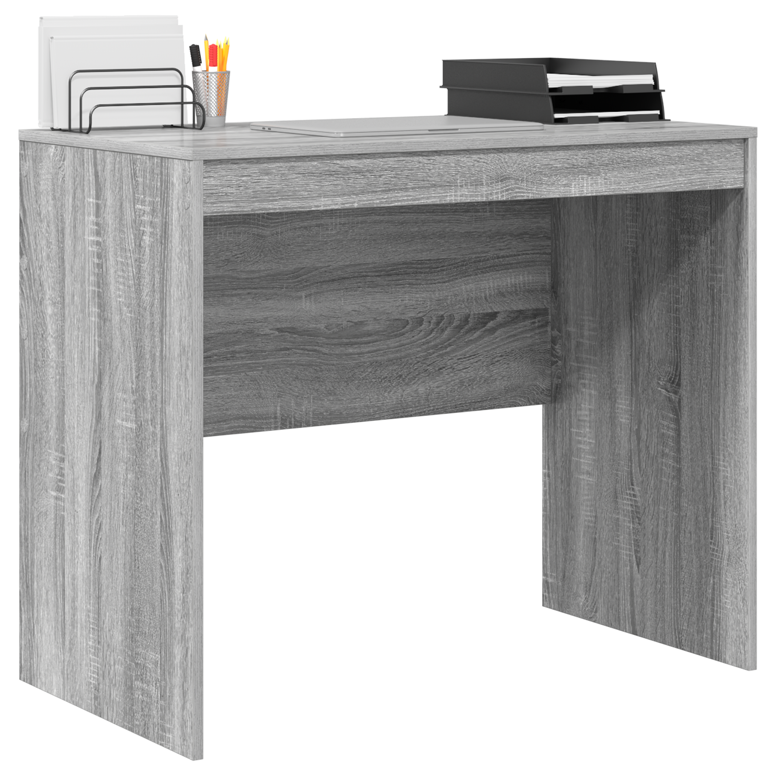 Scrivania Grigia Grigio sonoma Legno ingegnerizzato 90 x 50 x 76 cm