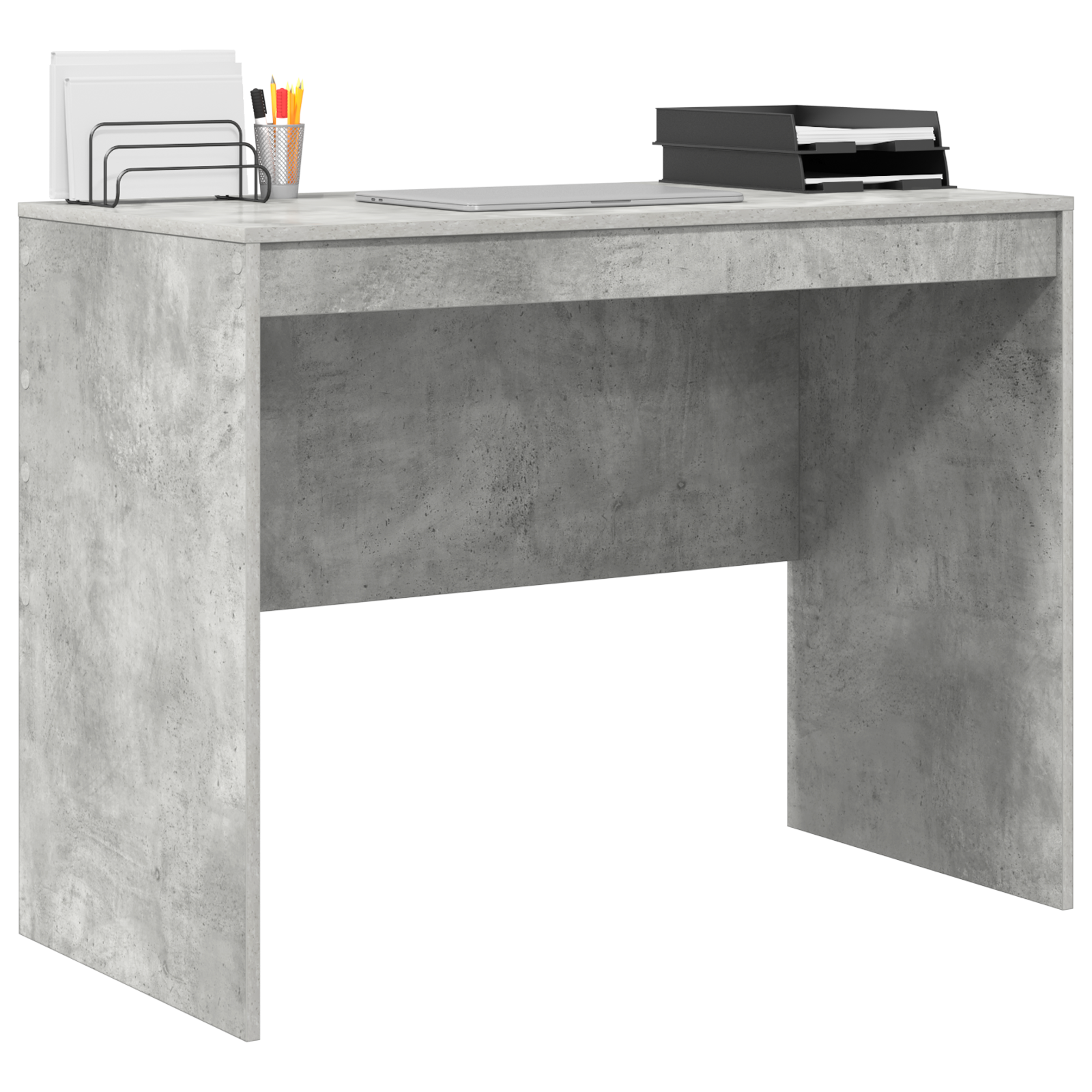 Scrivania da scrittura Grigio cemento MDF 100 x 50 x 76 cm