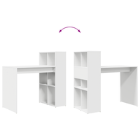 Scrivania per Scrivere Bianca Legno Ingegnerizzato Media