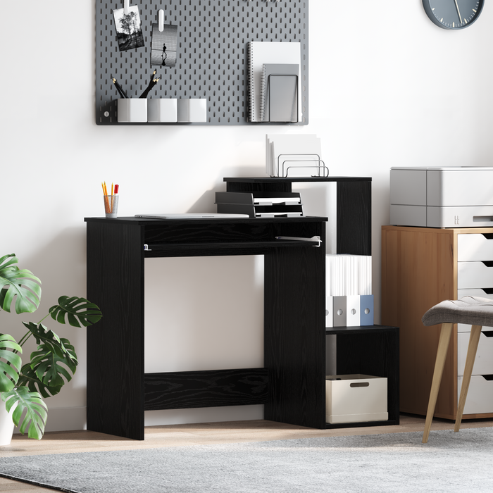 Scrivania in Rovere Nero Rovere Nero Legno ingegnerizzato, MDF