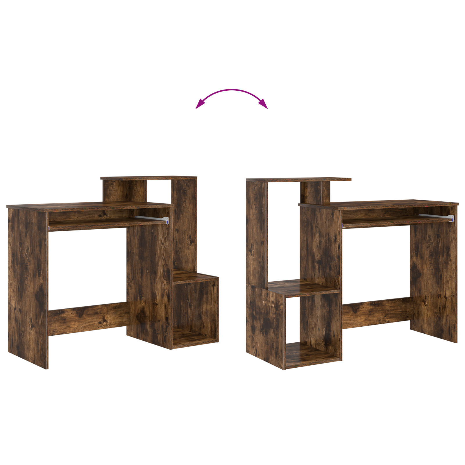 Scrivania per Computer Rovere Affumicato Rovere affumicato