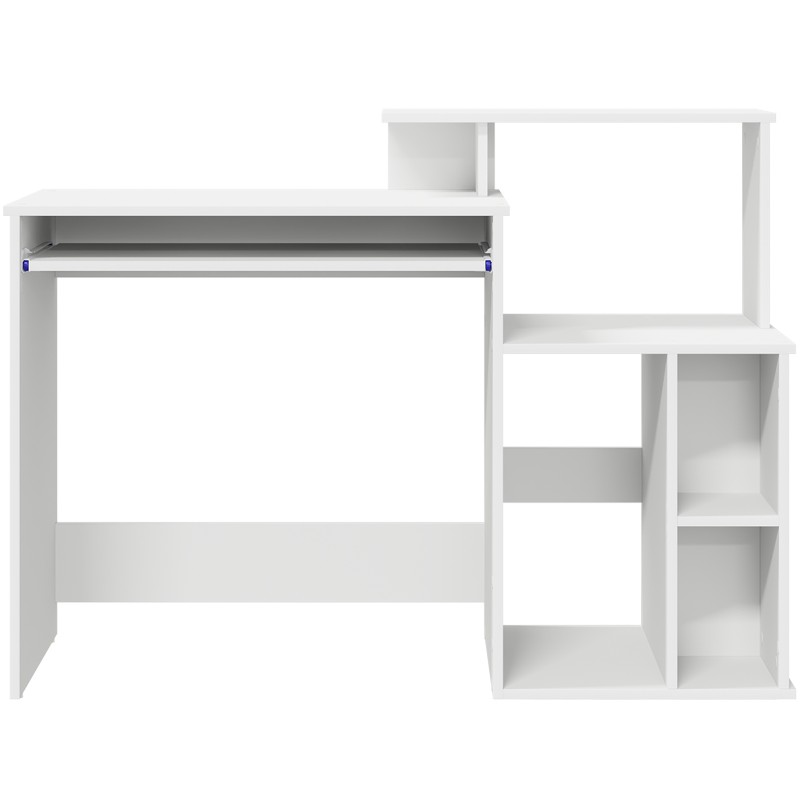 Scrivania con storage Bianca 120,5x44x88,5 cm Legno ingegnerizzato