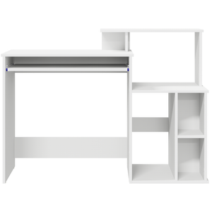 Scrivania con storage Bianca 120,5x44x88,5 cm Legno ingegnerizzato