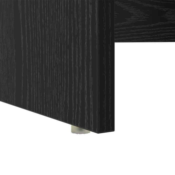 Scrivania con spazio di archiviazione Rovere Nero 120,5x44x88,5 cm Legno ingegnerizzato