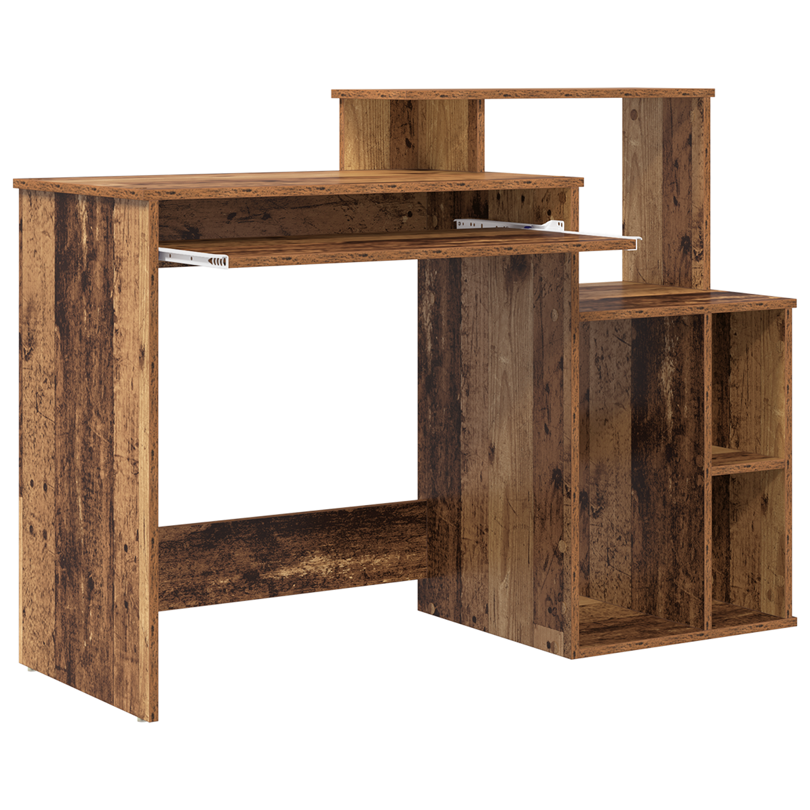 Scrivania con Storage Legno Antico 120.5x44x88.5 cm Legno Ingegnerizzato