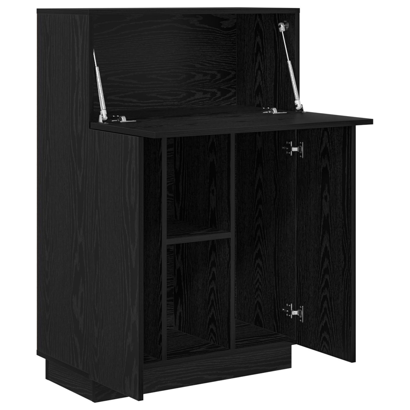 Scrivania in Rovere Nero Rovere Nero Legno Ingegnerizzato Media