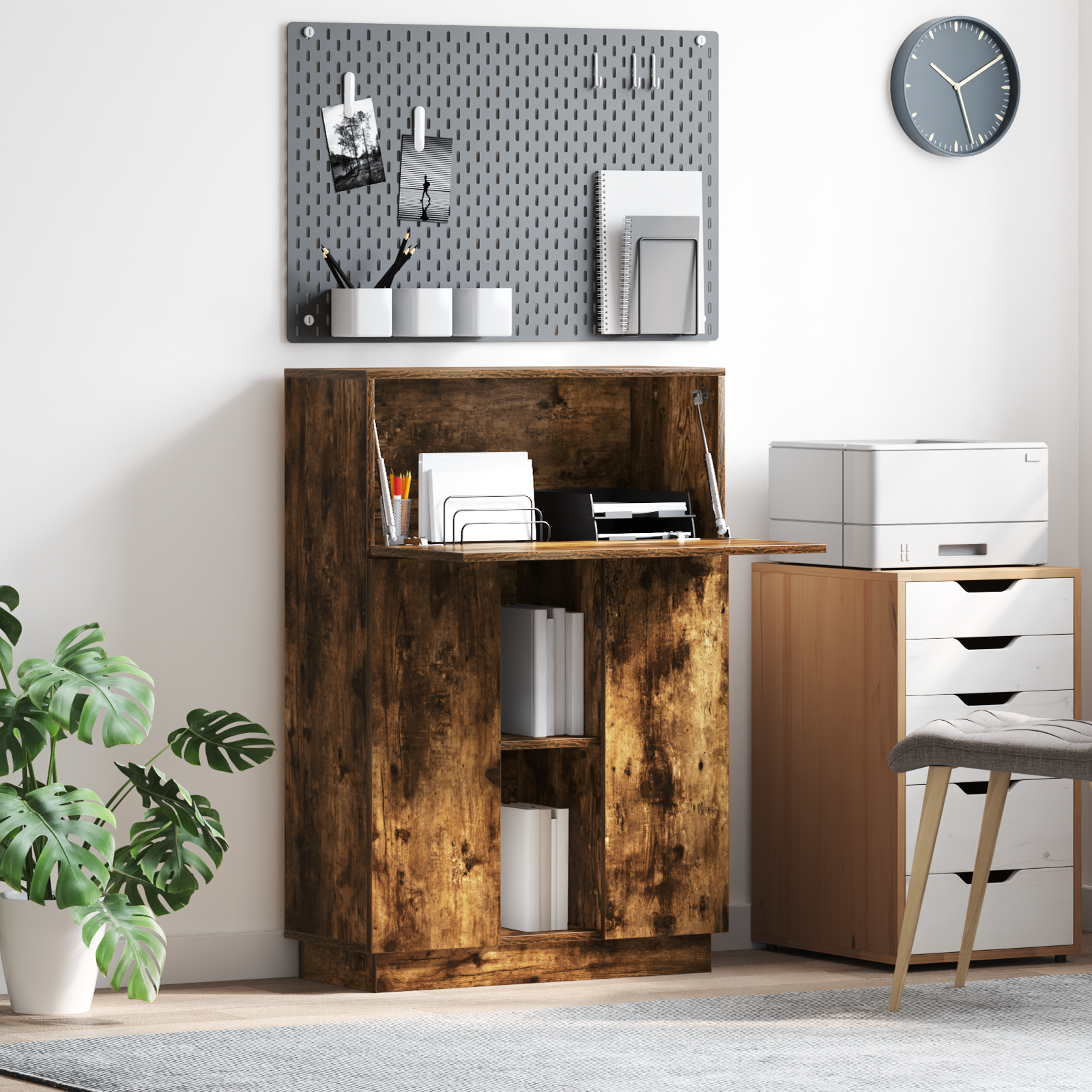 Scrivania in rovere affumicato Rovere affumicato Legno ingegnerizzato