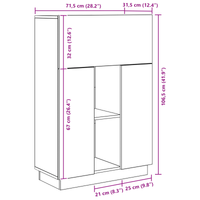 Scrivania in rovere affumicato Rovere affumicato Legno ingegnerizzato