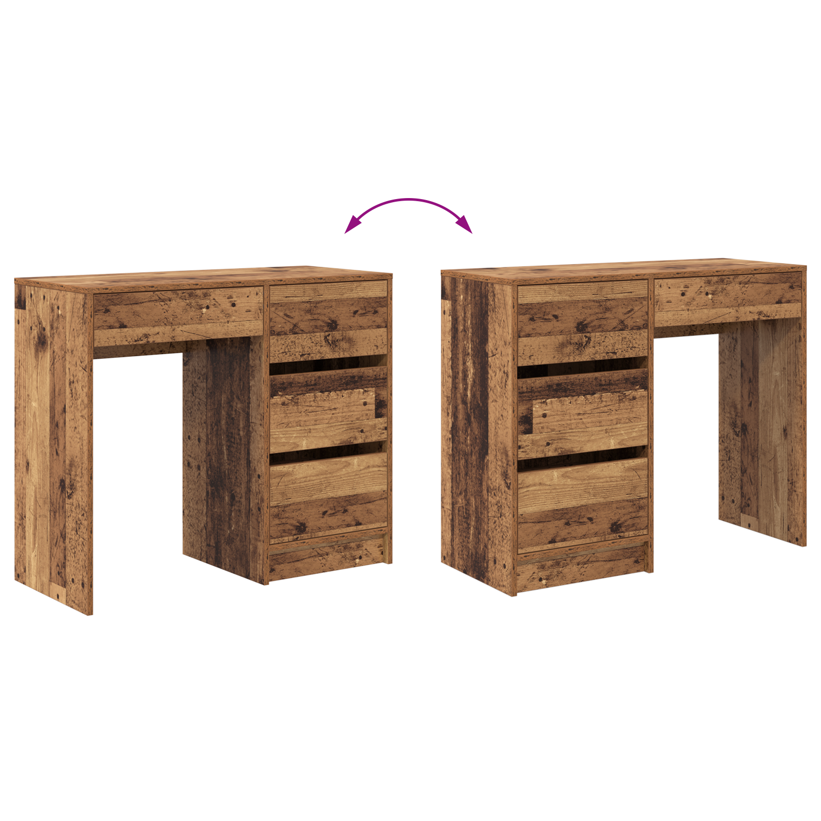 Scrivania in Legno Vecchio Legno Vecchio Legno Ingegnerizzato Medio