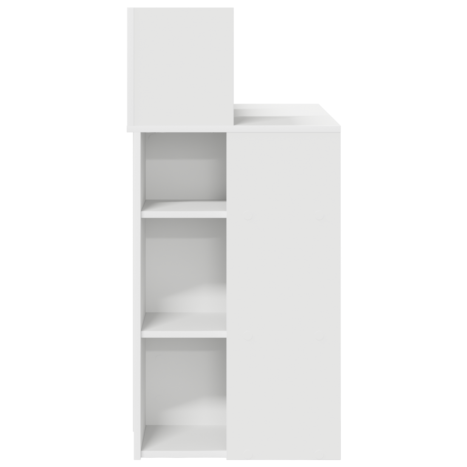 Scrivania con Ripostiglio Bianca 90x48x101.5 cm Legno ingegnerizzato