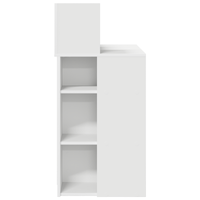 Scrivania con Ripostiglio Bianca 90x48x101.5 cm Legno ingegnerizzato