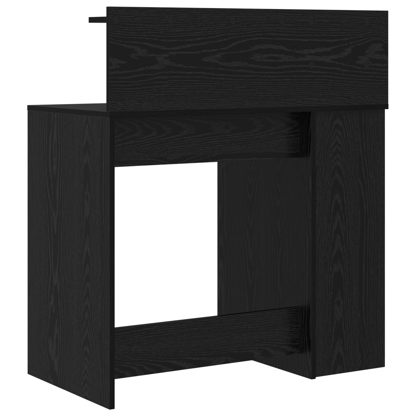 Scrivania con Spazio di Archiviazione Rovere Nero 90x48x101.5 cm Legno ingegnerizzato