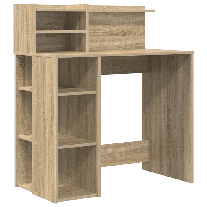 Scrivania con Storage Rovere Sonoma 90x48x101.5 cm Legno ingegnerizzato