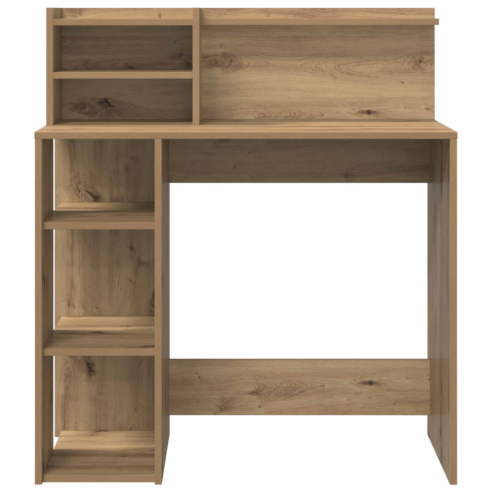 Scrivania con Archiviazione Rovere Artigianale 90x48x101.5 cm Legno Ingegnerizzato