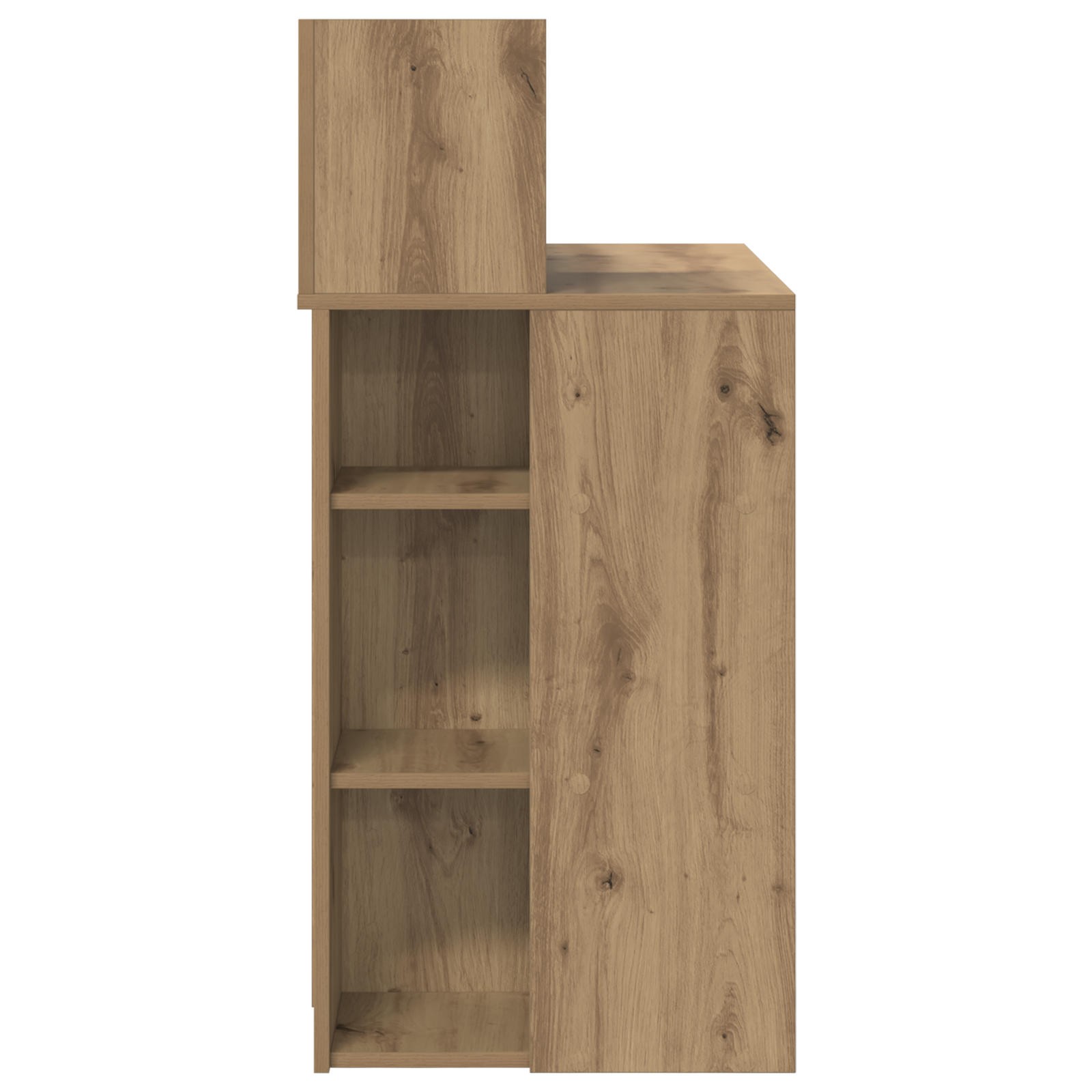 Scrivania con Archiviazione Rovere Artigianale 90x48x101.5 cm Legno Ingegnerizzato