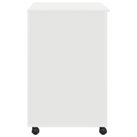 Scrivania Bianca con Cassetti Bianca MDF, Truciolare Standard