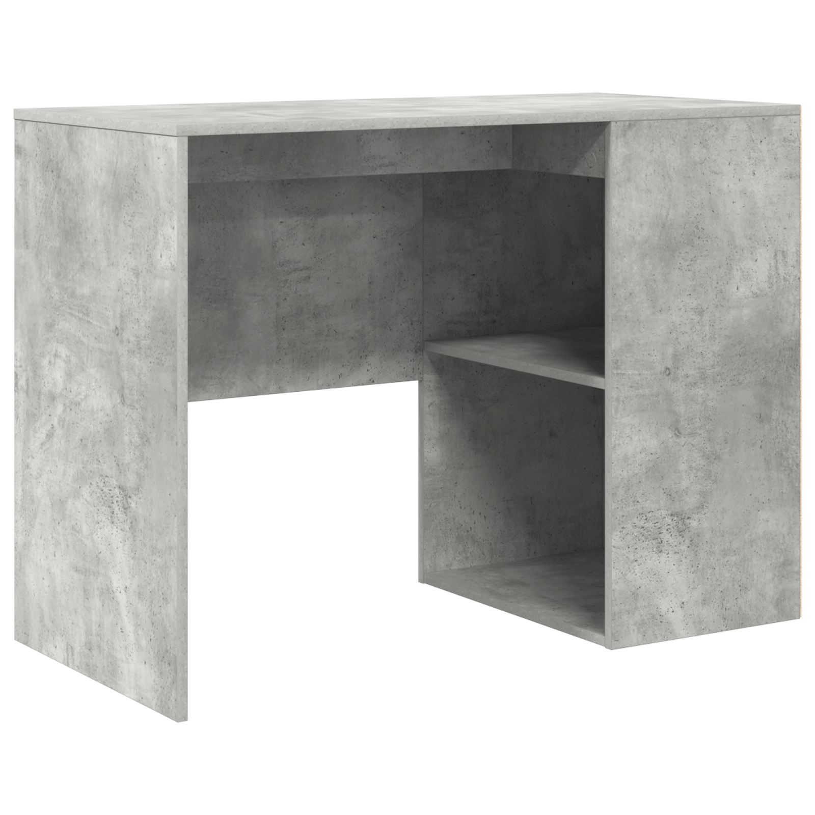 Scrivania Grigio cemento Legno composito Compatta Storage