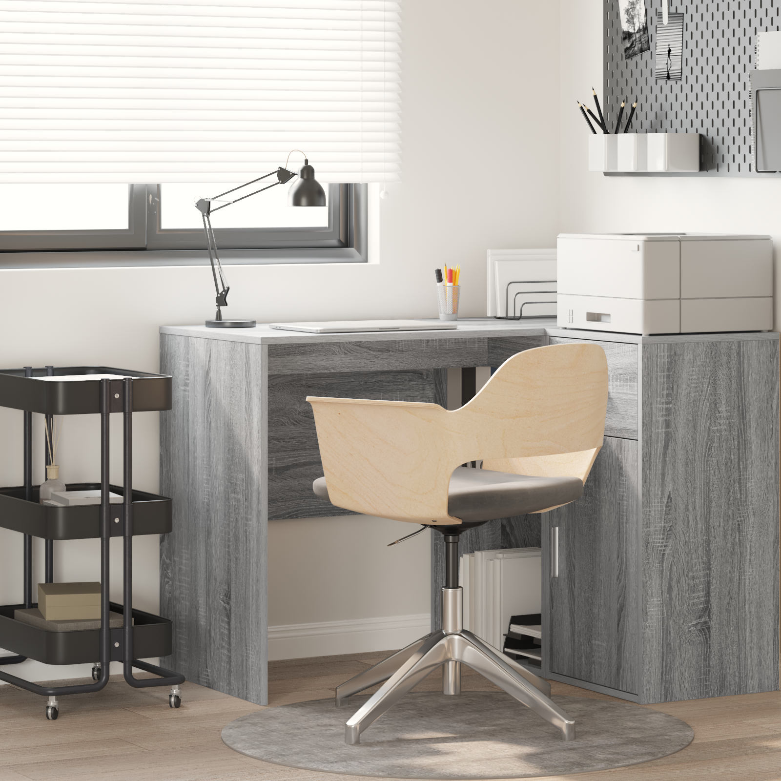 Scrivania Grigio Sonoma Legno Standard Storage Scrivania Grigia