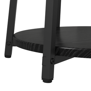 Set di Tavolini 2 pz in legno ingegnerizzato e metallo nero