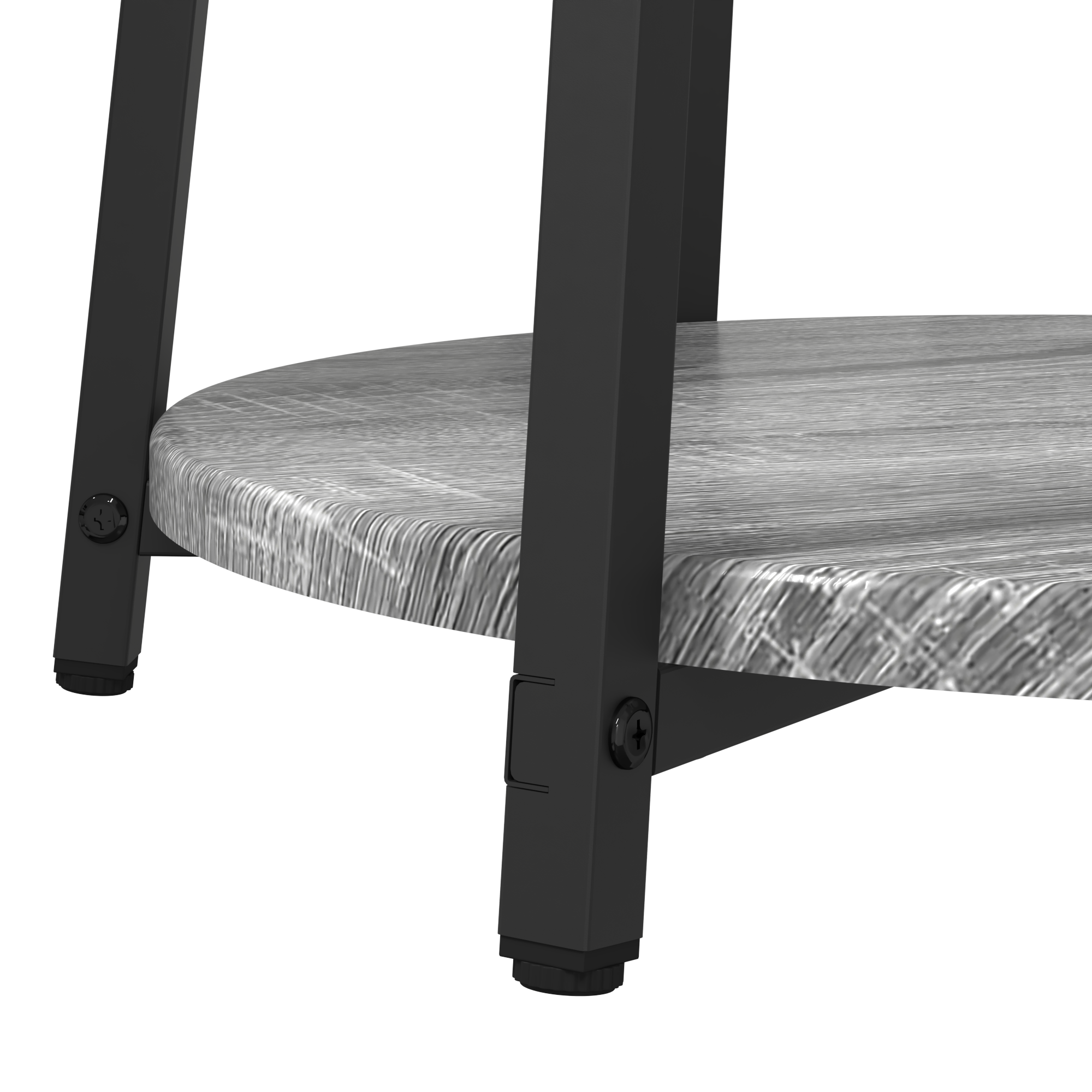 Tavolino  2 pz Grigio Sonoma in Legno Ingegnerizzato e Metallo