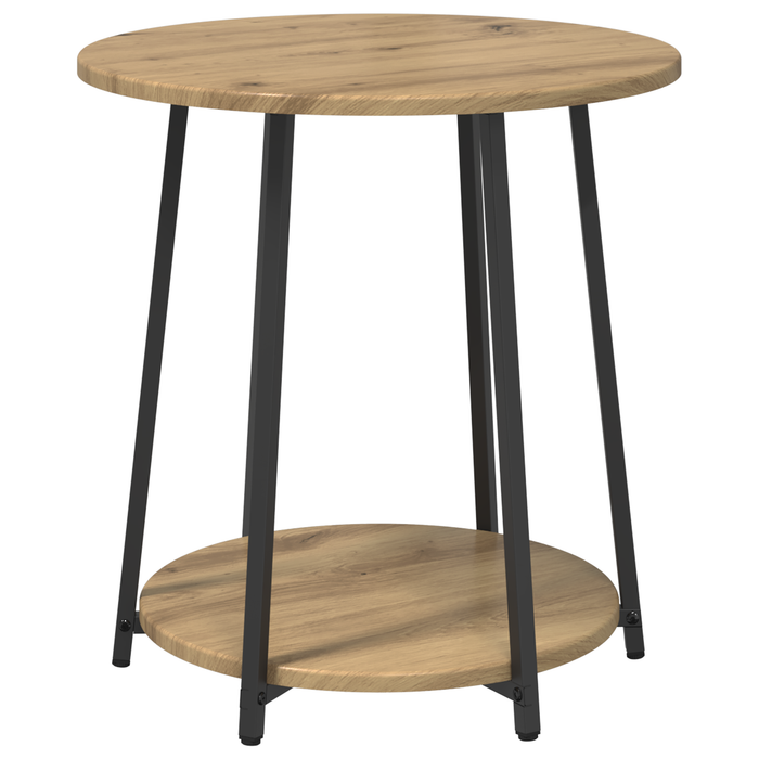 Set di 2 Tavolini  in Rovere Artigianale con Legno Ingegnerizzato e Metallo