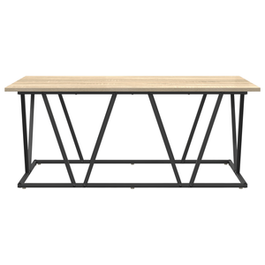 Tavolino da caffè Rovere Sonoma 100x50x40 cm in Legno Ingenerizzato e Metallo