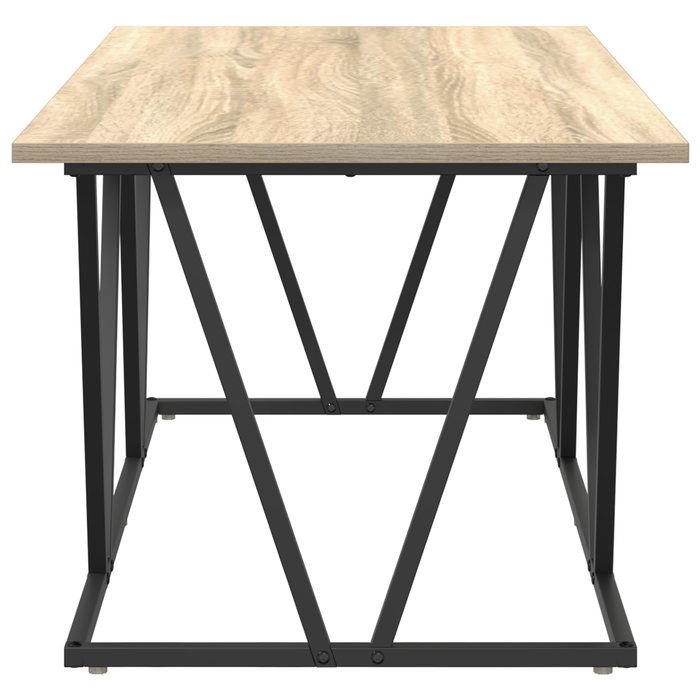 Tavolino da caffè Rovere Sonoma 100x50x40 cm in Legno Ingenerizzato e Metallo