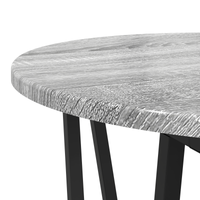 Set di 2 tavolini Grigio Sonoma in legno ingegnerizzato e metallo