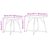 Tavolino 2 pezzi Quercia Sonoma Legno ingegnerizzato e Metallo